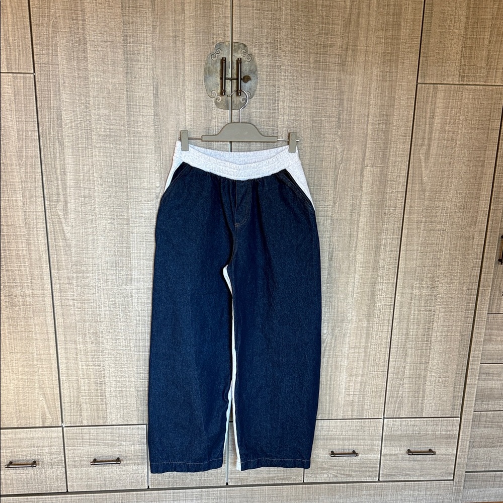 Zara Contrast Denim Cotton‎ Pants